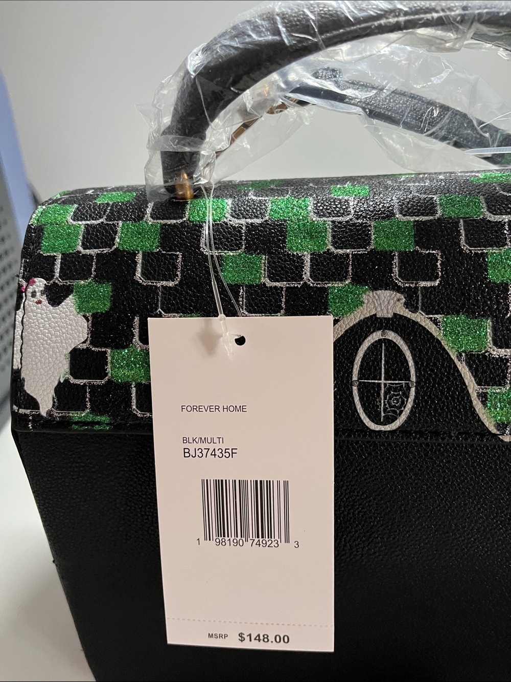 Betsey Johnson Black Orange Green Haunted House Crossbody Bag - Picture 11 of 17